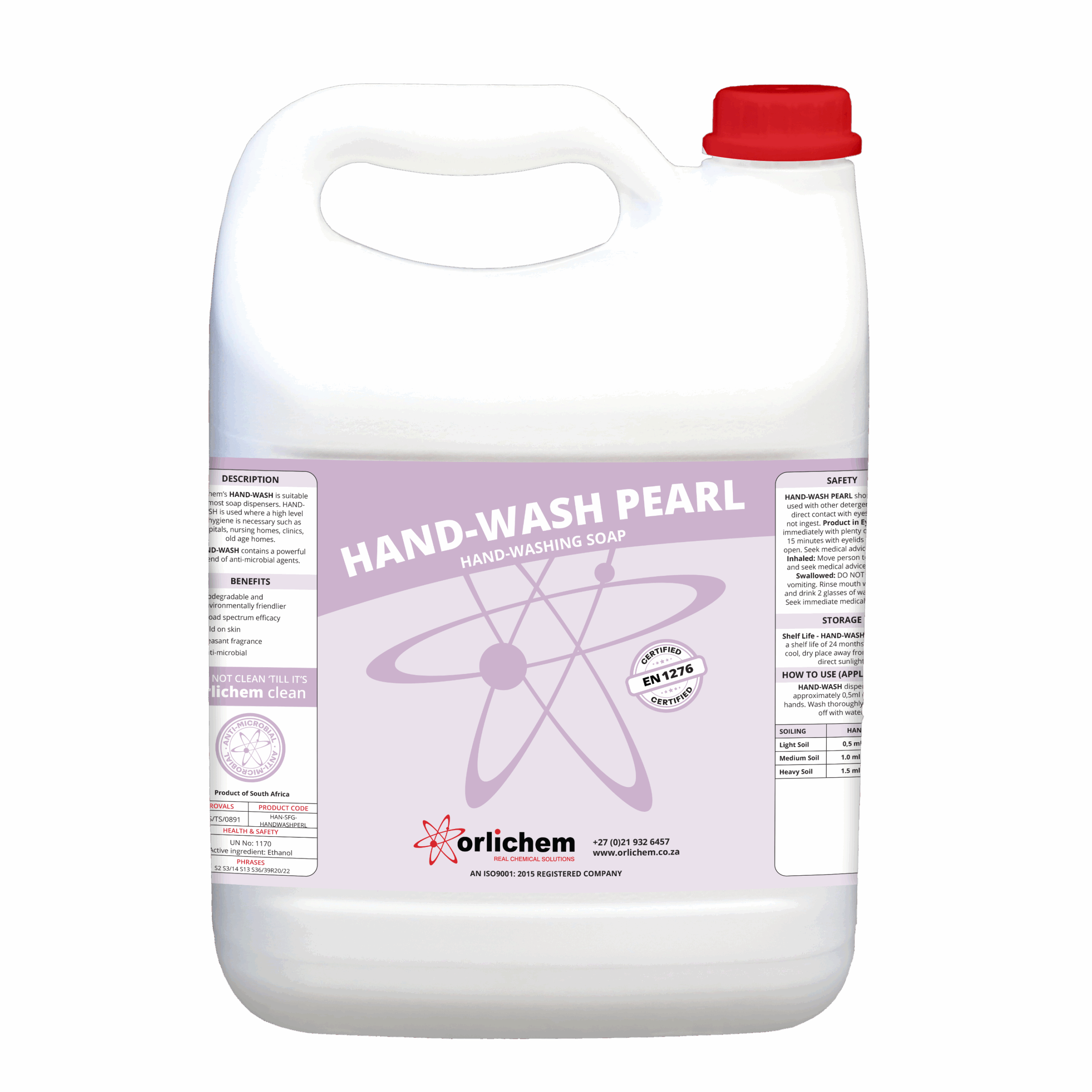 5l Jerry Can Mockup Red Cap - Hand-Wash Pearl