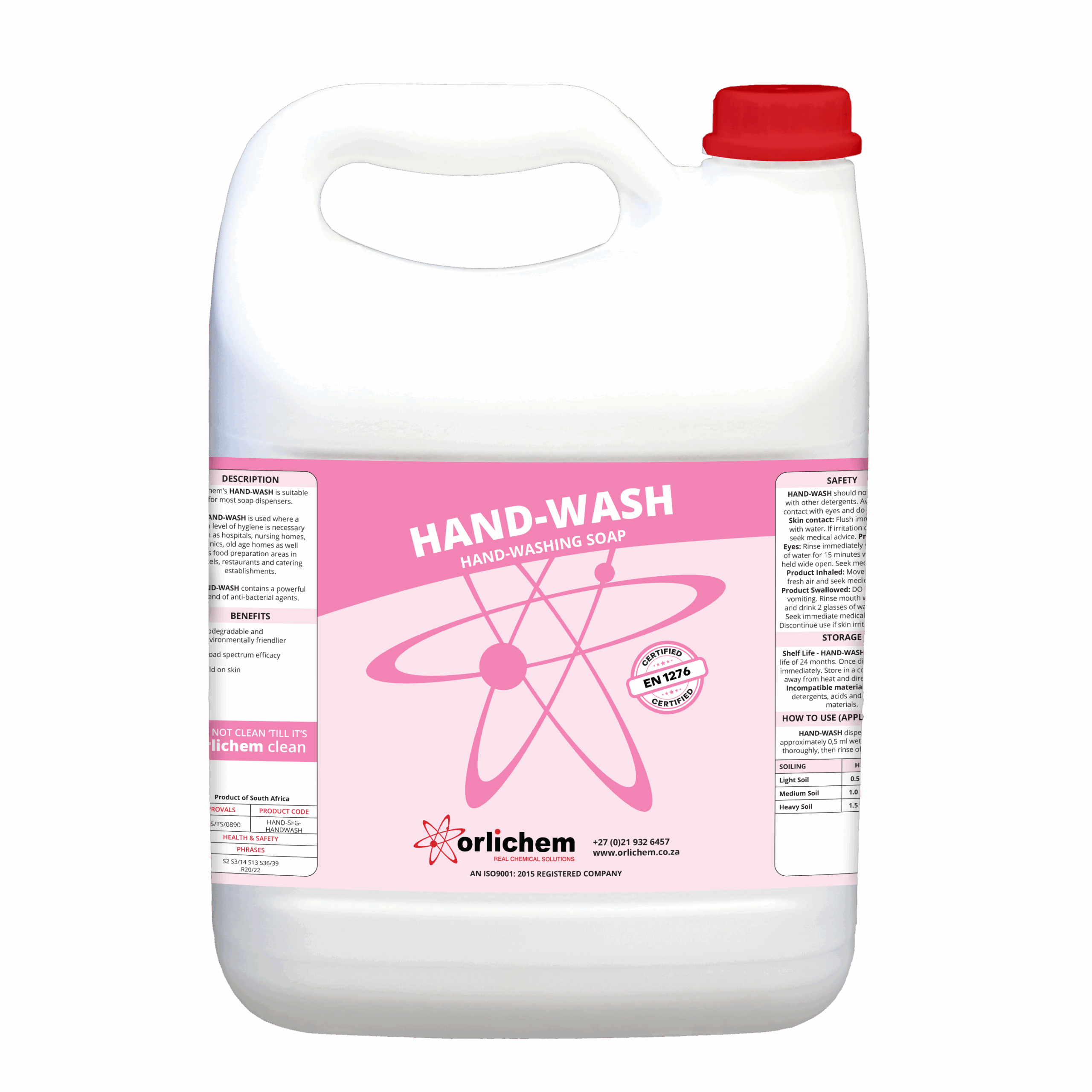 5l Jerry Can Mockup Red Cap - Hand-Wash